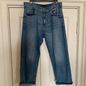 Lee Womens Relaxed Fit Ankle Length Straight Denim Jeans